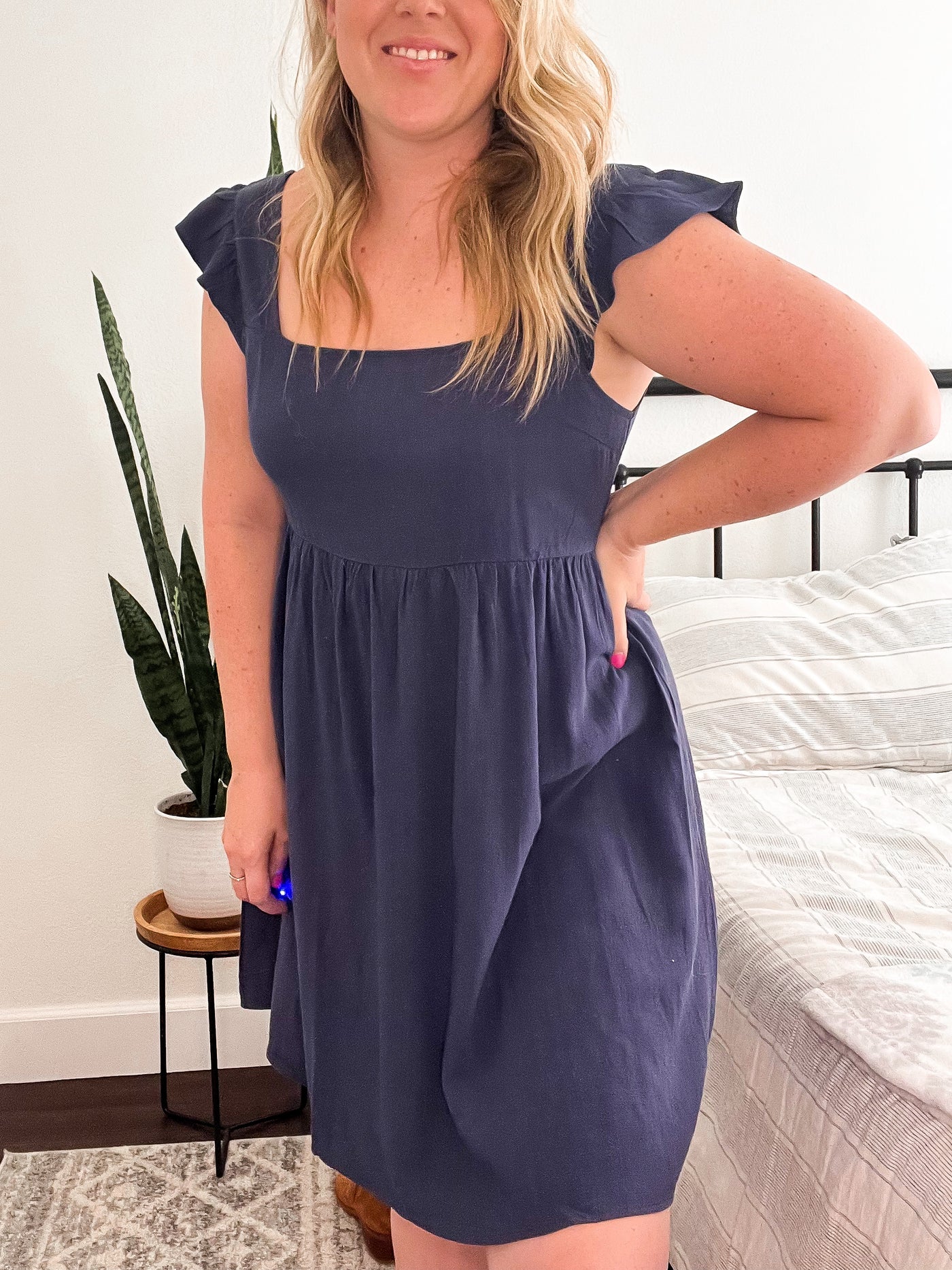 Ruffled Linen Mini dress